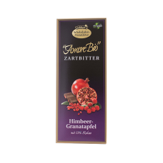 Čokoláda hořká s malinami a granátovým jablkem 100 g BIO LIEBHART'S