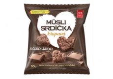 Müsli srdíčka s čokoládou 50 g