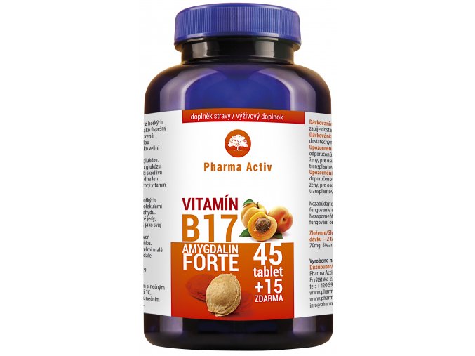 AMYGDALIN FORTE VITAMIN B17, 45+15TAB. Pharma Activ