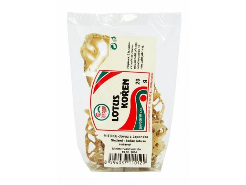Lotus kořen sušený 20 g Lotus kořen sušený 20 g