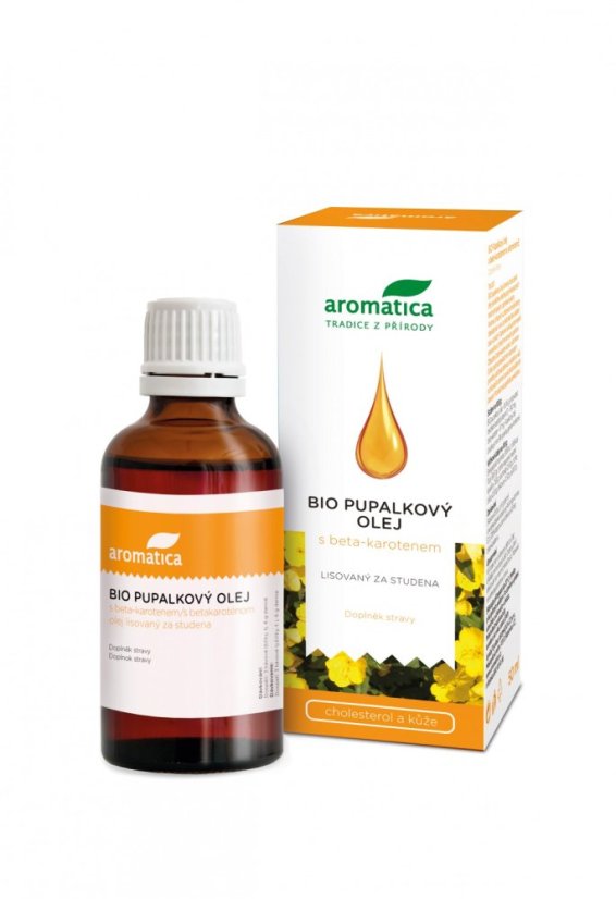 Pupalkový olej s Beta-karotenem a vitamínem E BIO 100 ml Pupalkový olej s Beta-karotenem a vitamínem E BIO 100 ml