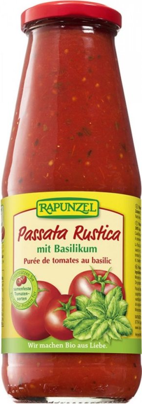 Bio passata drcená rajčata s bazalkou 680 g
