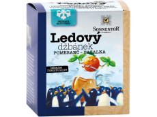 Ledový džbánek pomeranč - bazalka,  aromatizovaná bylinný čaj s ovocem BIO 40 g