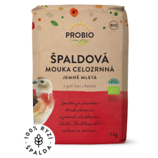 Mouka špaldová celozrnná jemně mletá BIO 1 kg Mouka špaldová celozrnná jemně mletá BIO 1 kg