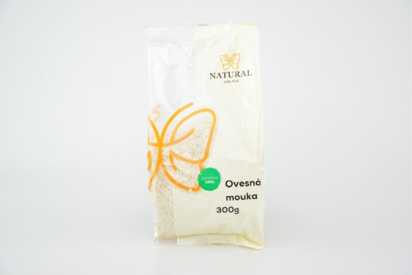 Ovesná mouka celozrnná 300g, NATURAL JIHLAVA 300 g