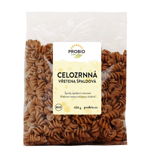 Vřetena špaldová celozrnná BIO 400 g