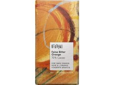 Bio Hořká čokoláda 70% pomerančová 100g, VIVANI 100 g Bio Hořká čokoláda 70% pomerančová 100g, VIVANI 100 g