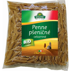 Penne pšeničné celozrnné BIO 500 g