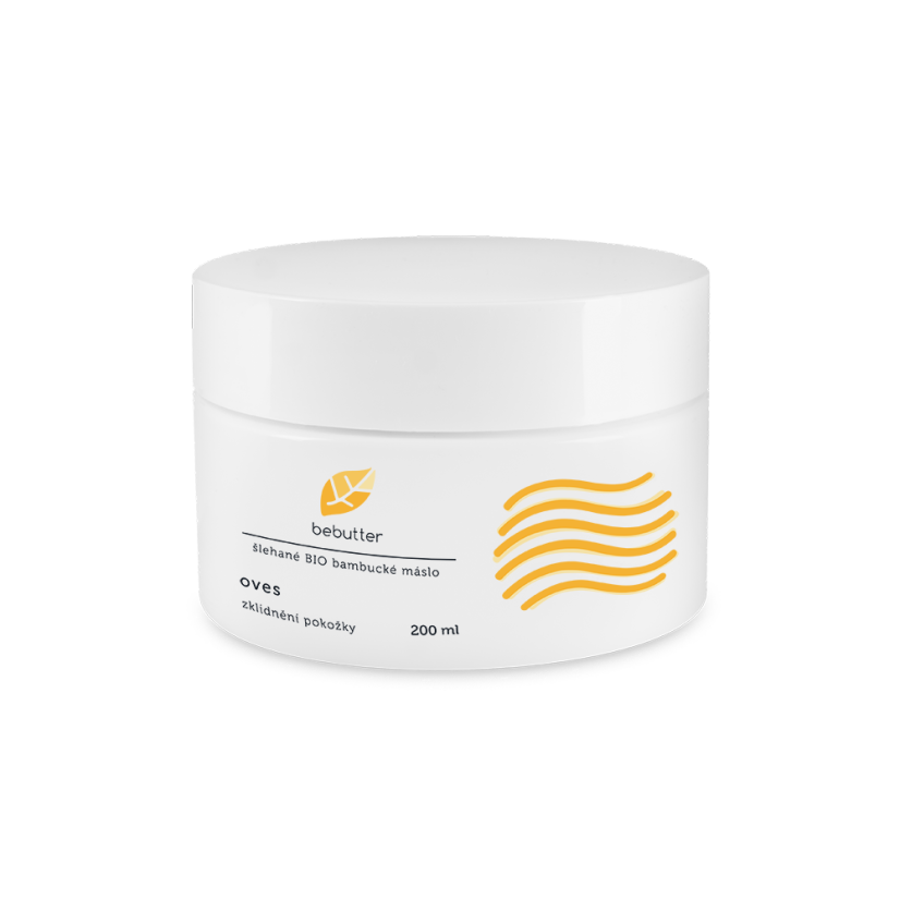 Šlehané BIO bambucké máslo oves 200 ml