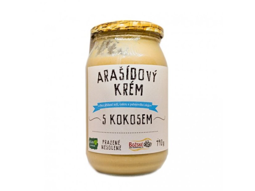 Arašídový krém s kokosem 790g, BOŽSKÉ OŘÍŠKY 790 g