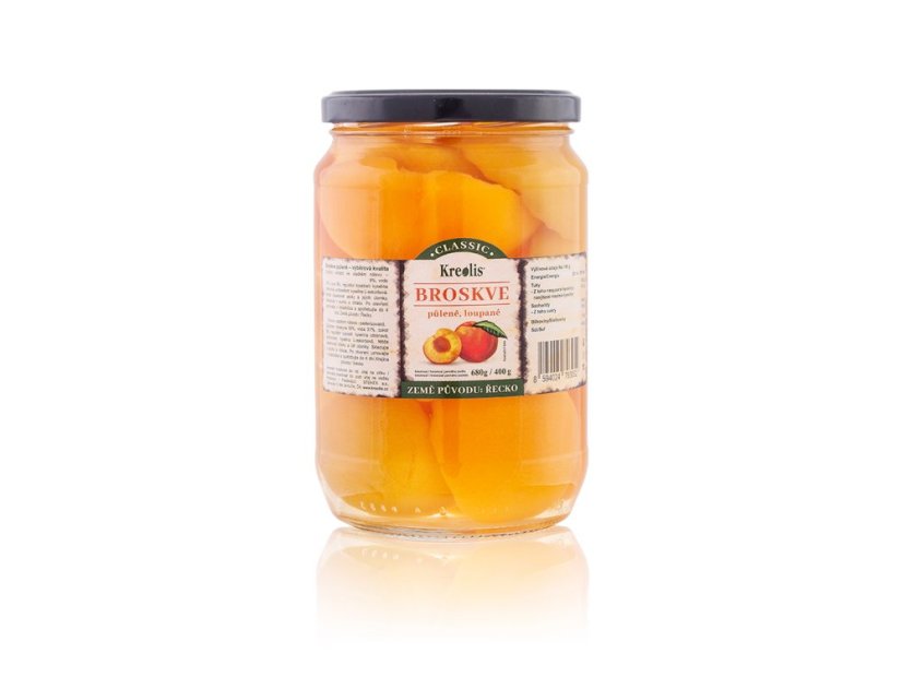 Broskve  půlené, loupané 680 g