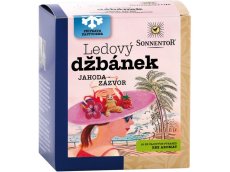 Ledový džbánek Jahoda-zázvor  ovocný čaj BIO 45 g