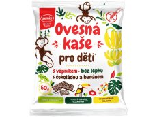 Ovesná kaše pro děti s vápníkem s čokoládou a banánem 50 g