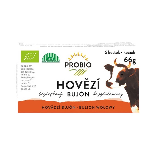Bujón hovězí kostky 6x0,5L, BIO 66 g