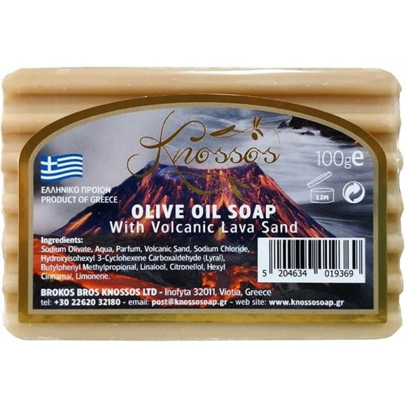 Olivové mýdlo s vulkanickým lávovým pískem 100 g